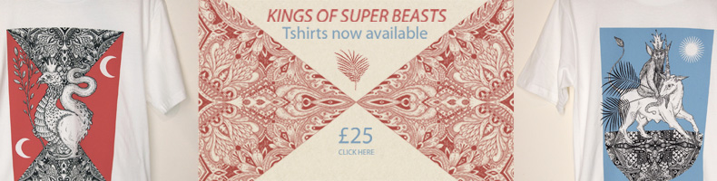 New 'Kings of Super Beasts' T-shirts by Katie Scott